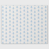 Süße moderne blaue Weihnachtsbaum Geschenkpapier (Flach)