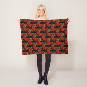 Süße moderne Boho elegante abstrakte Kunst Muster  Fleecedecke