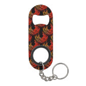 Süße moderne Boho elegante abstrakte Kunst Muster Mini Flaschenöffner (Rückseite)