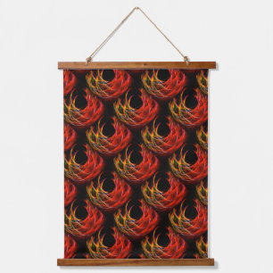 Süße moderne Boho elegante abstrakte Kunst Muster  Wandteppich Mit Holzrahmen
