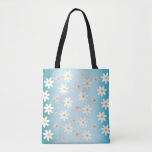 Süße moderne Daisy-Lilienblume Rustikales nahtlose Tasche