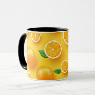 Süße moderne einzigartige Zitrusfrucht-Kunstmuster Tasse