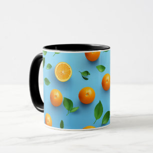 Süße moderne einzigartige Zitrusfrucht-Kunstmuster Tasse