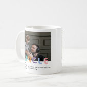 Süße moderne Funcle-Typografie-Foto Kaffeetasse (Vorderseite Links)