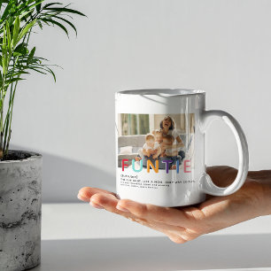 Süße moderne Funtie-Typographie Foto-Tante Weihnac Kaffeetasse