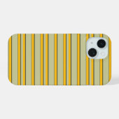 Süße moderne gelbe Streifen iPhone 15 Hülle (Rückseite (Horizontal))