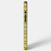 Süße moderne gelbe Streifen iPhone Hülle (Linke Seite)