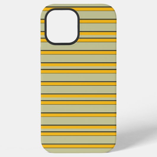 Süße moderne gelbe Streifen iPhone Hülle (Rückseite)