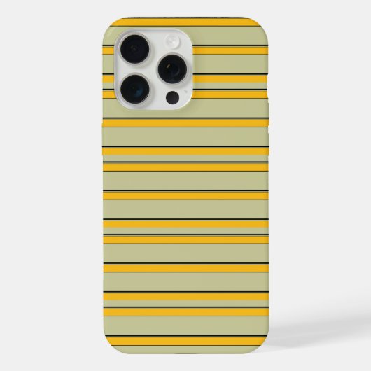 Süße moderne gelbe Streifen iPhone Hülle (Rückseite)