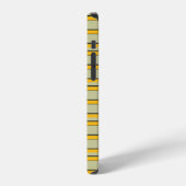Süße moderne gelbe Streifen iPhone Hülle (Linke Seite)