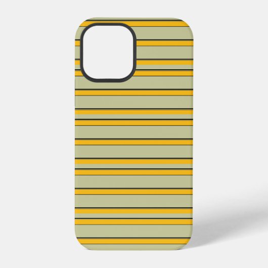 Süße moderne gelbe Streifen iPhone Hülle (Rückseite)