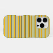 Süße moderne gelbe Streifen iPhone Hülle (Rückseite (Horizontal))
