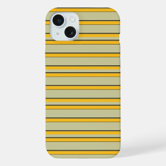 Süße moderne gelbe Streifen iPhone Hülle (Rückseite)