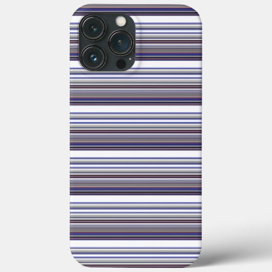 Süße moderne graue blaue Streifen Case-Mate iPhone Hülle (Rückseite)