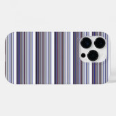 Süße moderne graue blaue Streifen Case-Mate iPhone Hülle (Rückseite (Horizontal))