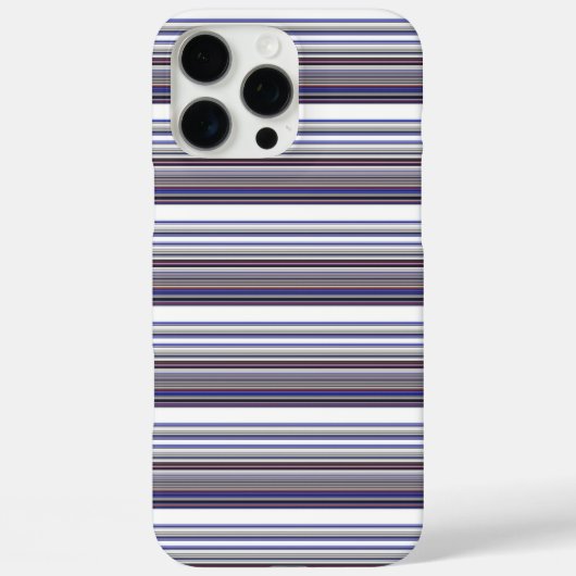 Süße moderne graue blaue Streifen Case-Mate iPhone Hülle (Rückseite)