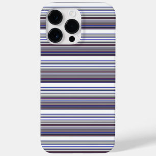 Süße moderne graue blaue Streifen Case-Mate iPhone 14 Pro Max Hülle