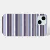 Süße moderne graue blaue Streifen Case-Mate iPhone Hülle (Rückseite (Horizontal))