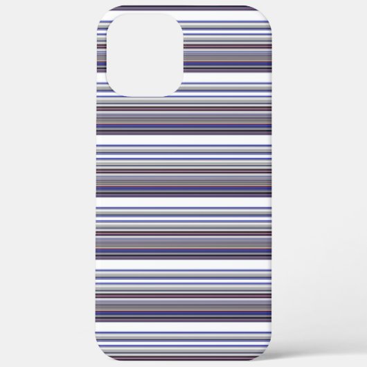 Süße moderne graue blaue Streifen Case-Mate iPhone Hülle (Rückseite)
