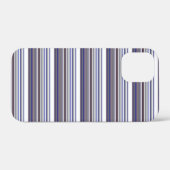 Süße moderne graue blaue Streifen Case-Mate iPhone Hülle (Rückseite (Horizontal))