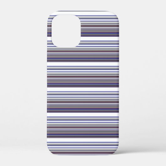 Süße moderne graue blaue Streifen Case-Mate iPhone Hülle (Rückseite)