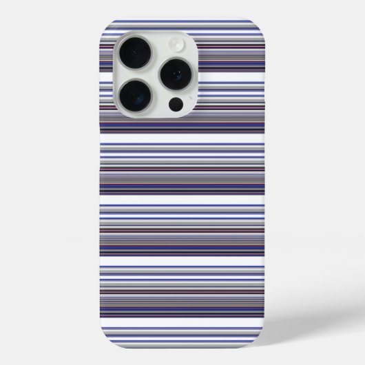 Süße moderne graue blaue Streifen Case-Mate iPhone Hülle (Rückseite)