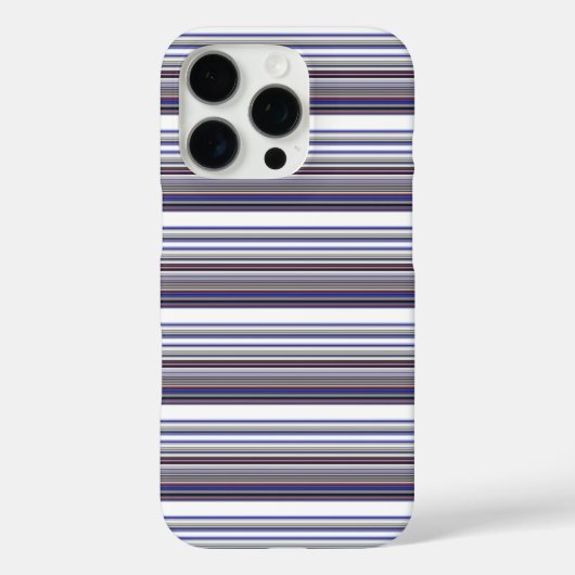 Süße moderne graue blaue Streifen Case-Mate iPhone Hülle (Rückseite)