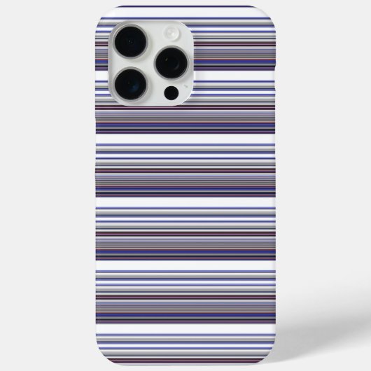 Süße moderne graue blaue Streifen Case-Mate iPhone Hülle (Rückseite)