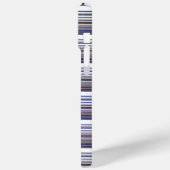 Süße moderne graue blaue Streifen Case-Mate iPhone Hülle (Rückseite / Links)