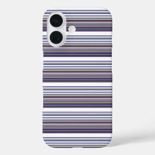 Süße moderne graue blaue Streifen Case-Mate iPhone Hülle (Rückseite)