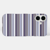 Süße moderne graue blaue Streifen Case-Mate iPhone Hülle (Rückseite (Horizontal))