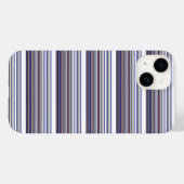 Süße moderne graue blaue Streifen Case-Mate iPhone Hülle (Rückseite (Horizontal))