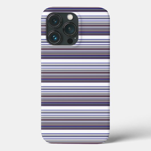 Süße moderne graue blaue Streifen Case-Mate iPhone Hülle (Rückseite)