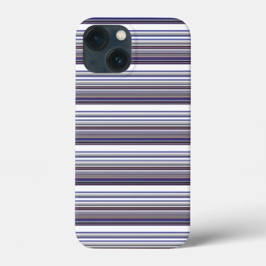 Süße moderne graue blaue Streifen Case-Mate iPhone Hülle (Rückseite)