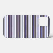 Süße moderne graue blaue Streifen Case-Mate iPhone Hülle (Rückseite (Horizontal))