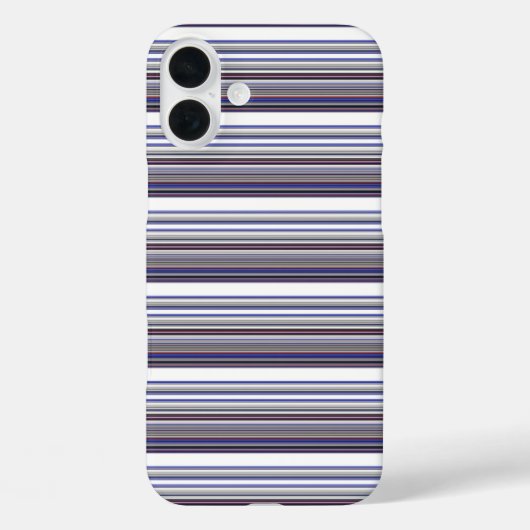 Süße moderne graue blaue Streifen Case-Mate iPhone Hülle (Rückseite)