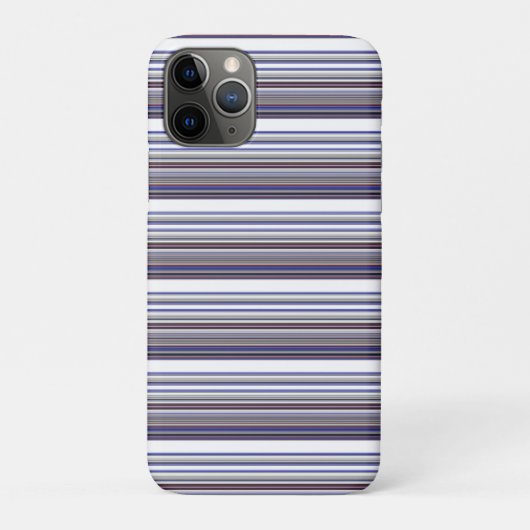 Süße moderne graue blaue Streifen Case-Mate iPhone Hülle (Rückseite)