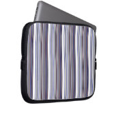 Süße moderne graue blaue Streifen Laptopschutzhülle (Vorne Rechts)