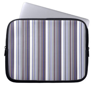Süße moderne graue blaue Streifen Laptopschutzhülle