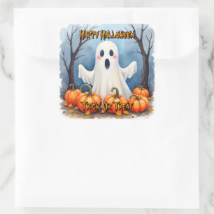 Süße moderne Halloween-Grusel-Kollektion Quadratischer Aufkleber