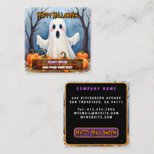 Süße moderne Halloween-Grusel-Sammlung Quadratische Visitenkarte