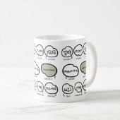 Süße moderne handgeschriebene „Mom“-Typografie Kaffeetasse (VorderseiteRechts)