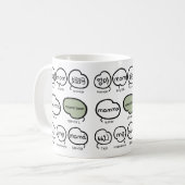 Süße moderne handgeschriebene „Mom“-Typografie Kaffeetasse (Vorderseite Links)