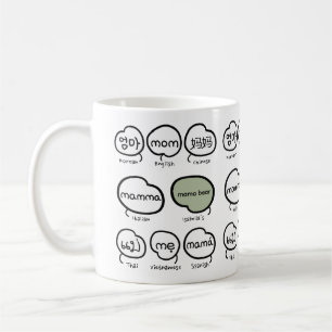 Süße moderne handgeschriebene „Mom“-Typografie Kaffeetasse