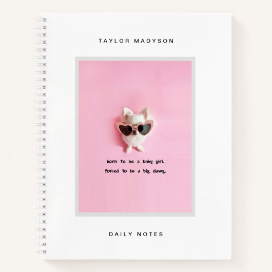 Süße moderne individuelle Rahmen-Foto-Geschenk-Mon Notizblock (Vorderseite)