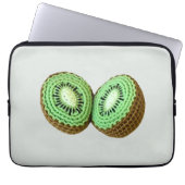 Süße moderne minimalgrüne Crochet Kiwi Frucht Laptopschutzhülle (Vorderseite)