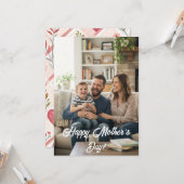 Süße moderne personalisierte Müttertagsgrüße Karte (Vorderseite/Rückseite Beispiel)