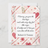 Süße moderne personalisierte Müttertagsgrüße Karte (Rückseite)