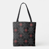 Süße moderne stilvolle florale Snow Flex Tasche (Rückseite)