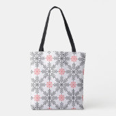 Süße moderne stilvolle florale Snow Flex Tasche (Rückseite)